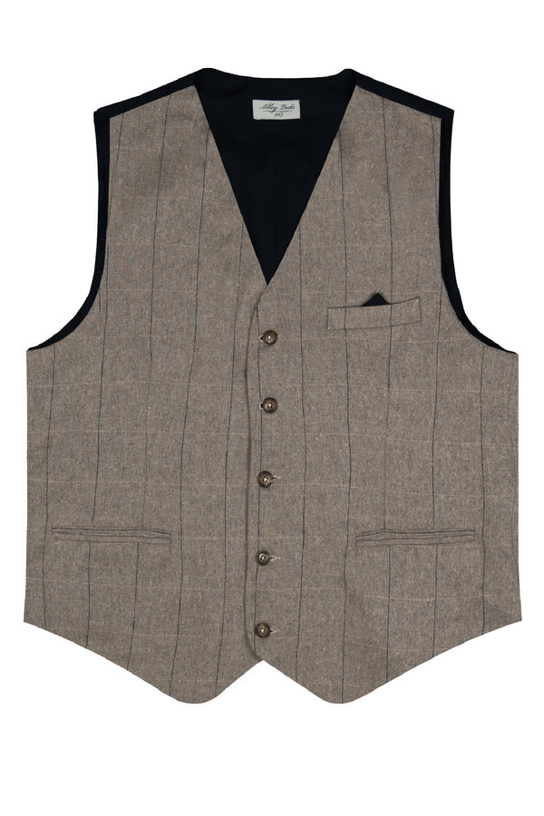 GILET MISTO LANA TRAMA CHECK - ALLEY DOCKS
