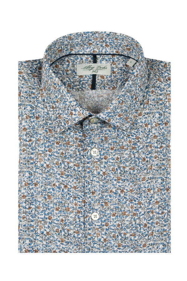 CAMICIA CON COLLO FRANCESE FLOREALE - ALLEY DOCKS