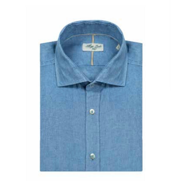 CAMICIA COLLO FRANCESE IN LINO - ALLEY DOCKS