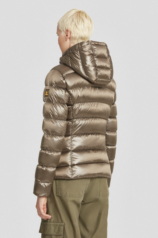 PIUMINO MARRONE E BEIGE CON CAPPUCCIO - CIESSE PIUMINI