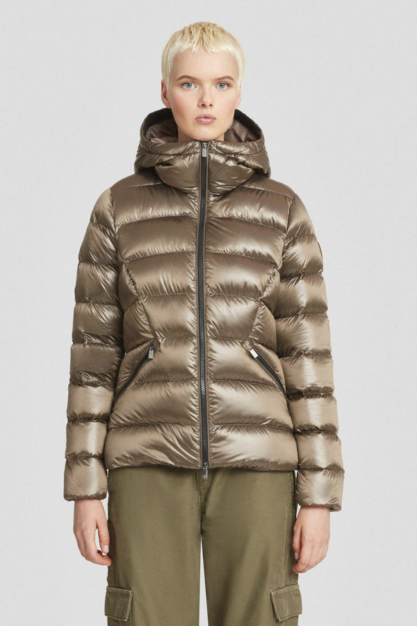 PIUMINO MARRONE E BEIGE CON CAPPUCCIO - CIESSE PIUMINI