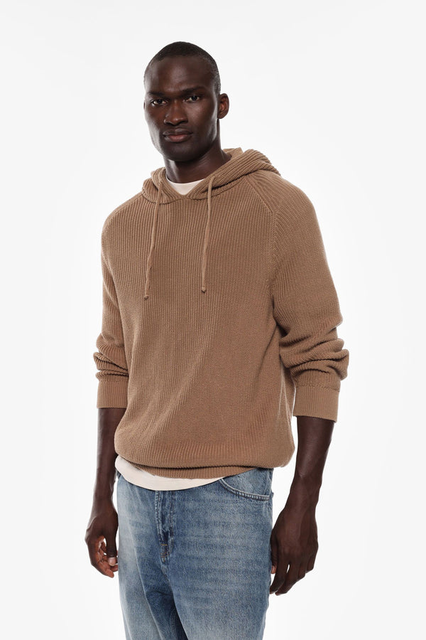 MAGLIONE CON CAPPUCCIO A MANICHE LUNGHE - IMPERIAL