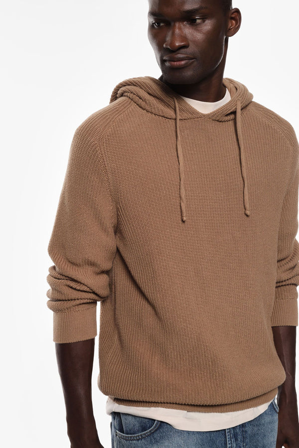 MAGLIONE CON CAPPUCCIO A MANICHE LUNGHE - IMPERIAL
