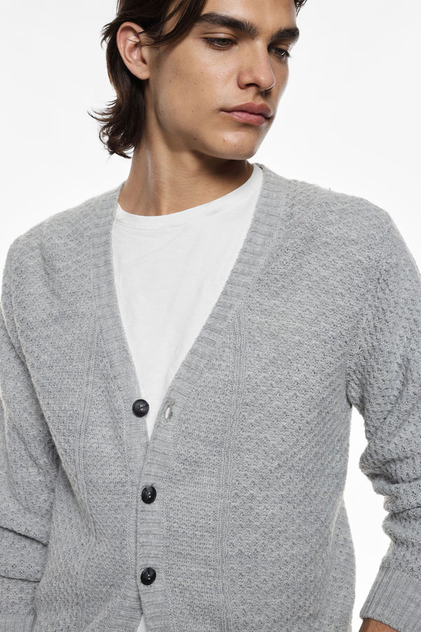 CARDIGAN CON SCOLLO A V E BOTTONI - IMPERIAL