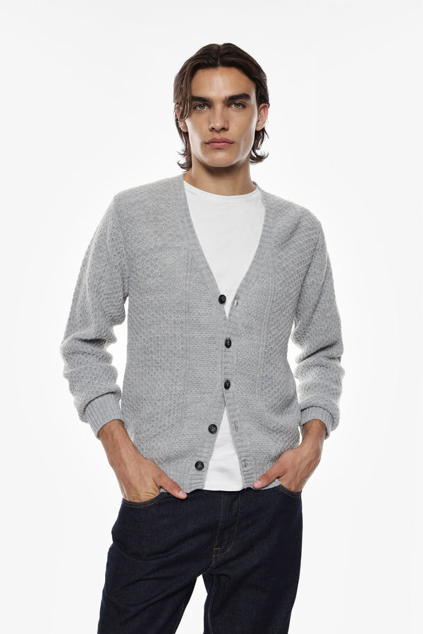 CARDIGAN CON SCOLLO A V E BOTTONI - IMPERIAL