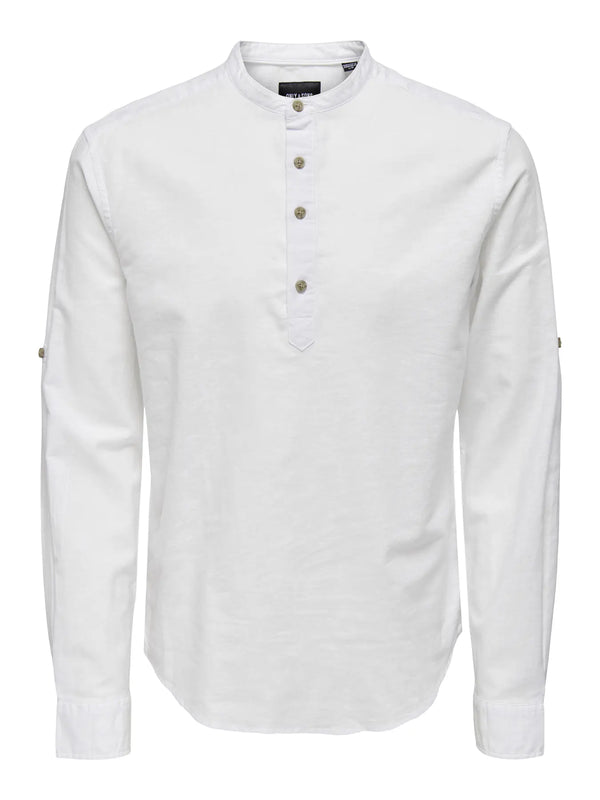 CAMICIA MISTO LINO MANICA LUNGA - ONLY&SONS
