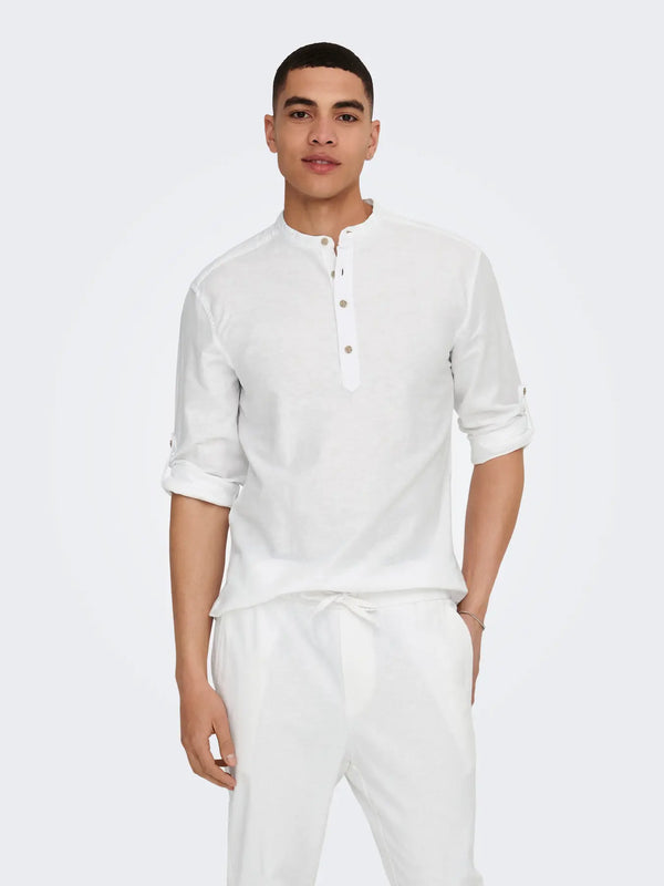 CAMICIA MISTO LINO MANICA LUNGA - ONLY&SONS