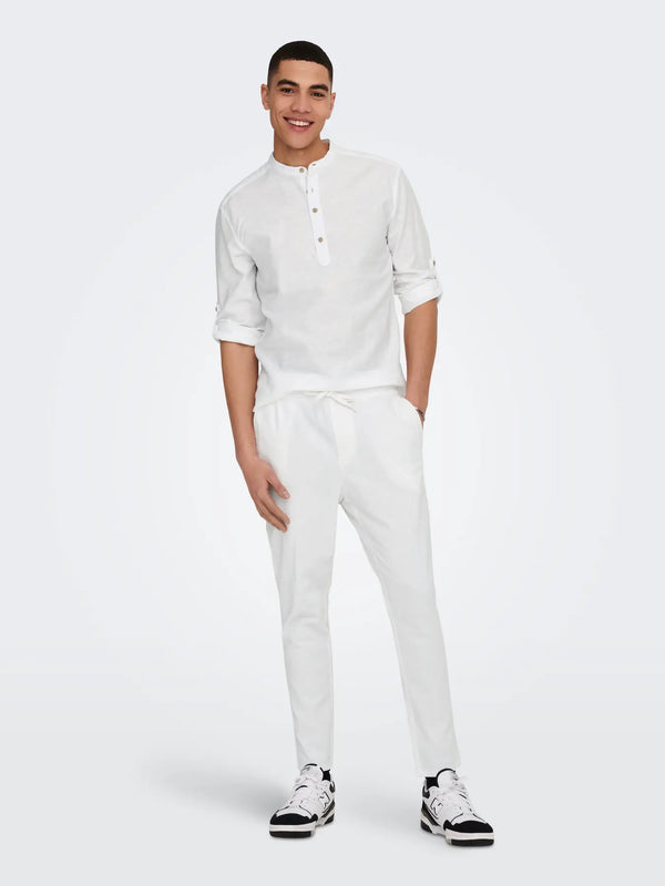 CAMICIA MISTO LINO MANICA LUNGA - ONLY&SONS