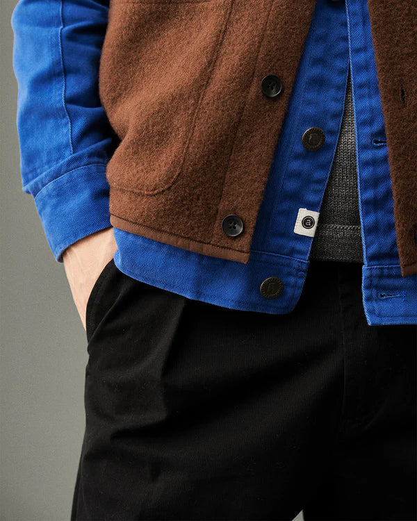 PANTALONI IN COTONE CON PIEGHE AKJAKOB - ANERKJENDT