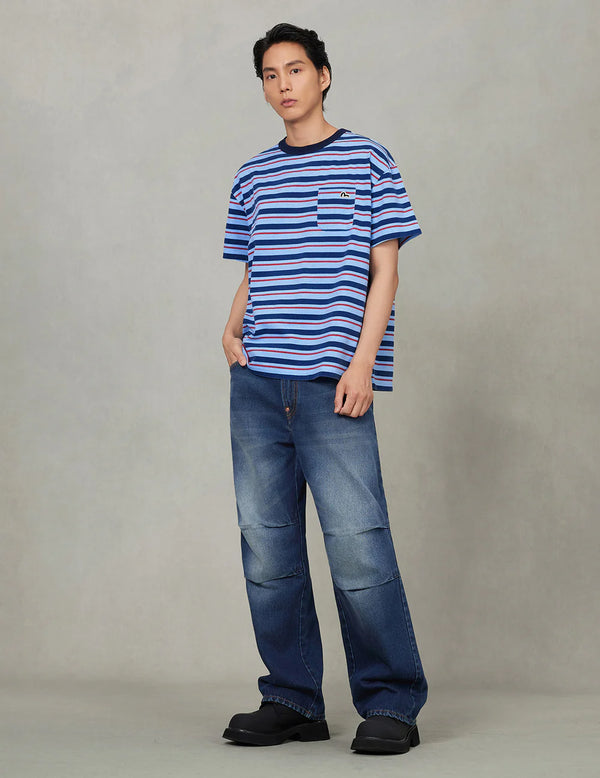 JEANS CON STAMPA DI GABBIANO A MANO - EVISU