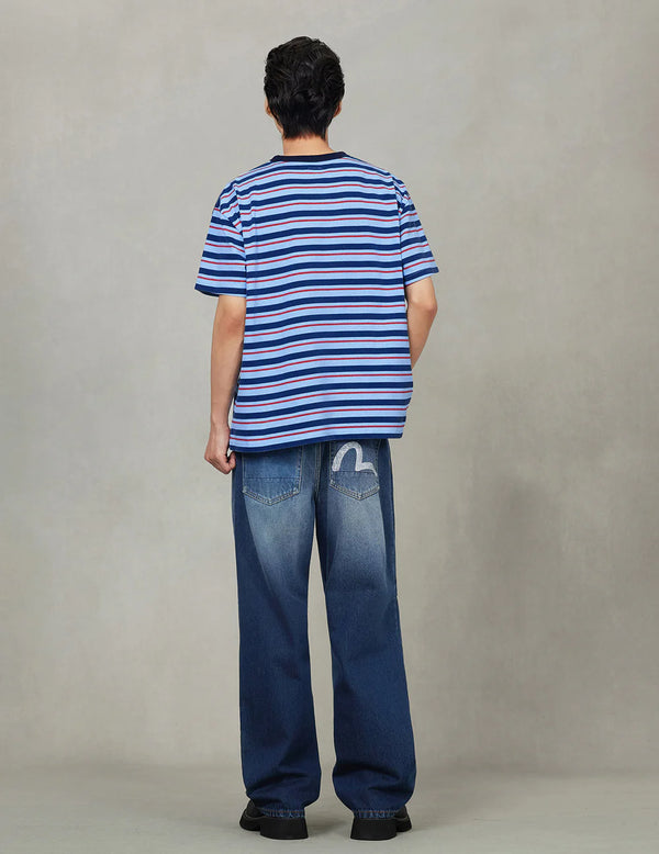 JEANS CON STAMPA DI GABBIANO A MANO - EVISU