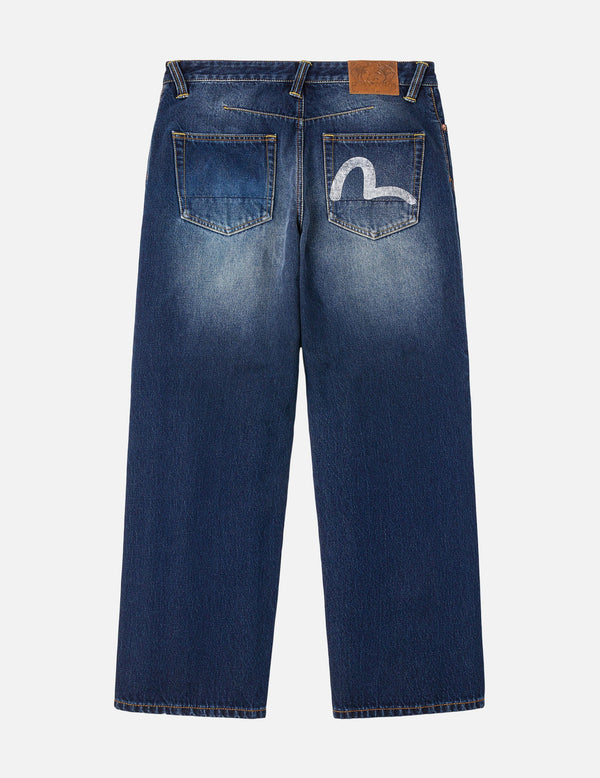 JEANS CON STAMPA DI GABBIANO A MANO - EVISU