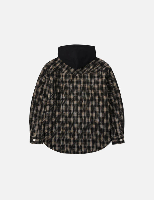 GIACCA A QUADRI CON RICAMO GABBIANO - EVISU