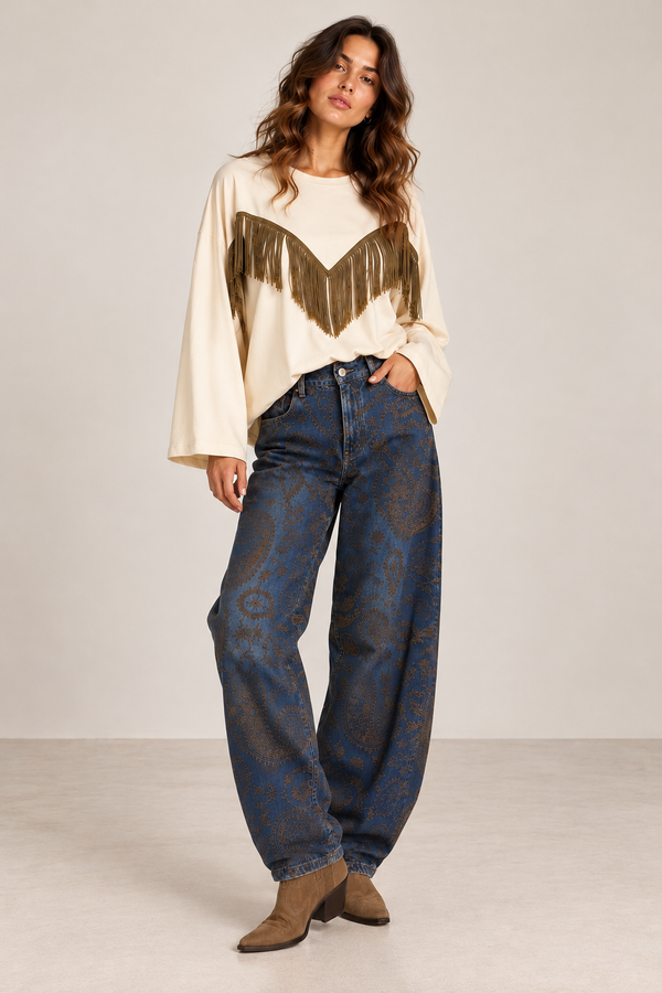 JEANS BALOON DAMASCATO - TENSIONEIN