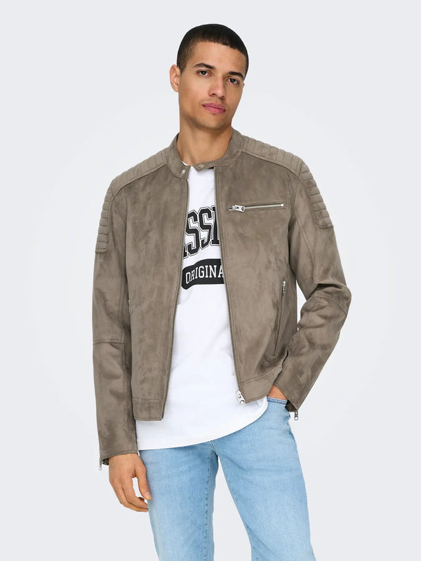 BIKER IN SUEDE - ONLY&SONS