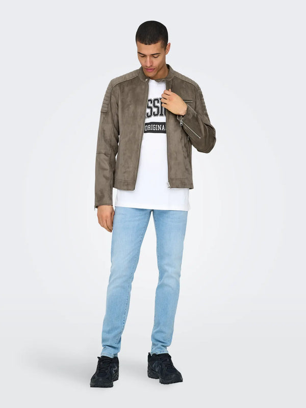 BIKER IN SUEDE - ONLY&SONS