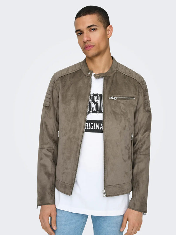 BIKER IN SUEDE - ONLY&SONS