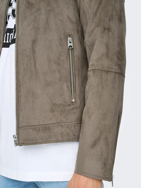 BIKER IN SUEDE - ONLY&SONS