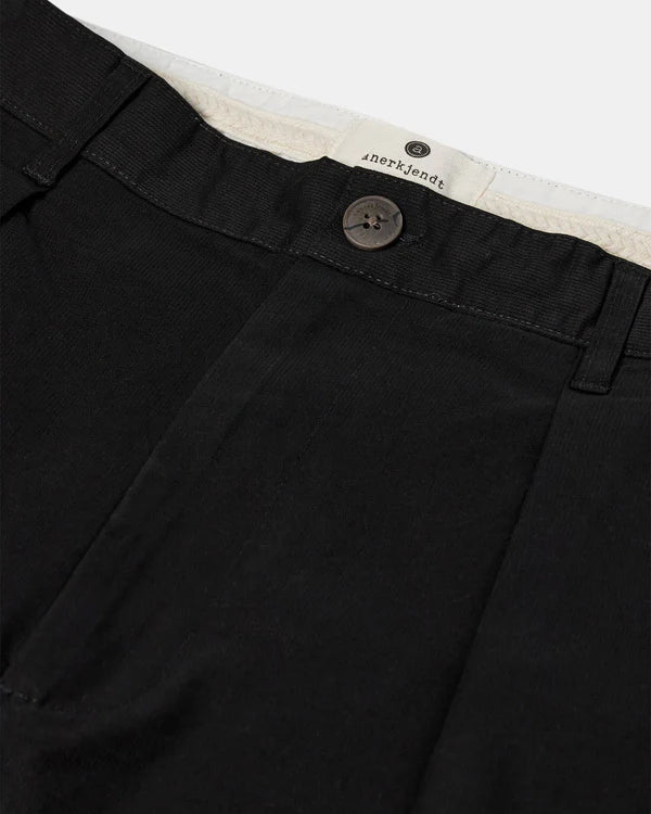 PANTALONI IN COTONE CON PIEGHE AKJAKOB - ANERKJENDT