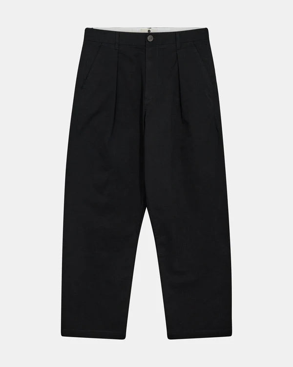 PANTALONI IN COTONE CON PIEGHE AKJAKOB - ANERKJENDT