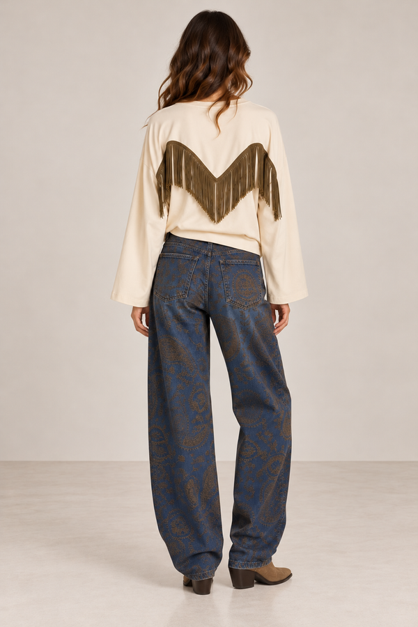 JEANS BALOON DAMASCATO - TENSIONEIN