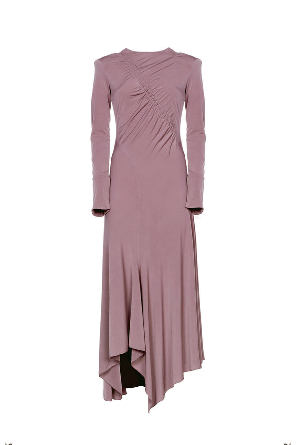 ABITO MIDI ASIMMETRICO IN JERSEY - SO ALLURE