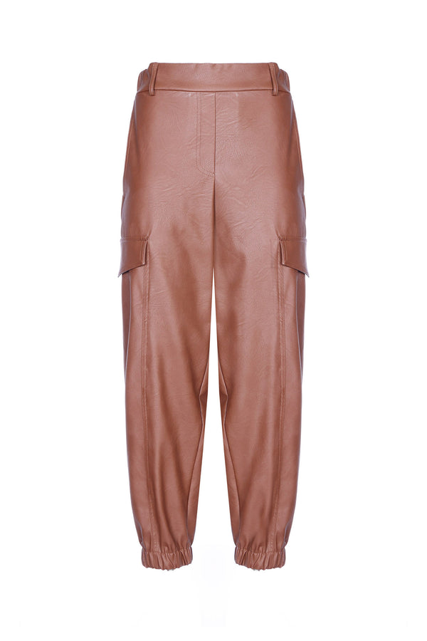 PANTALONI CARGO IN ECO-PELLE - SO ALLLURE