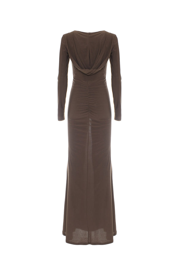 ABITO LUNGO CAPPUCCIO JERSEY UNITO - SO ALLURE