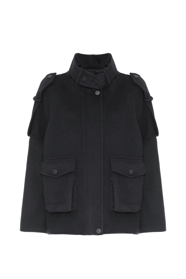 CABAN IN PANNO DOUBLE A COLLO ALTO - SO ALLURE