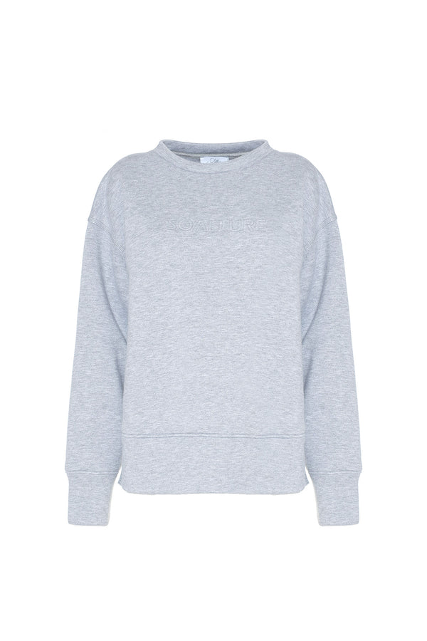 FELPA OVER CON MAXI SPACCHI - SO ALLURE