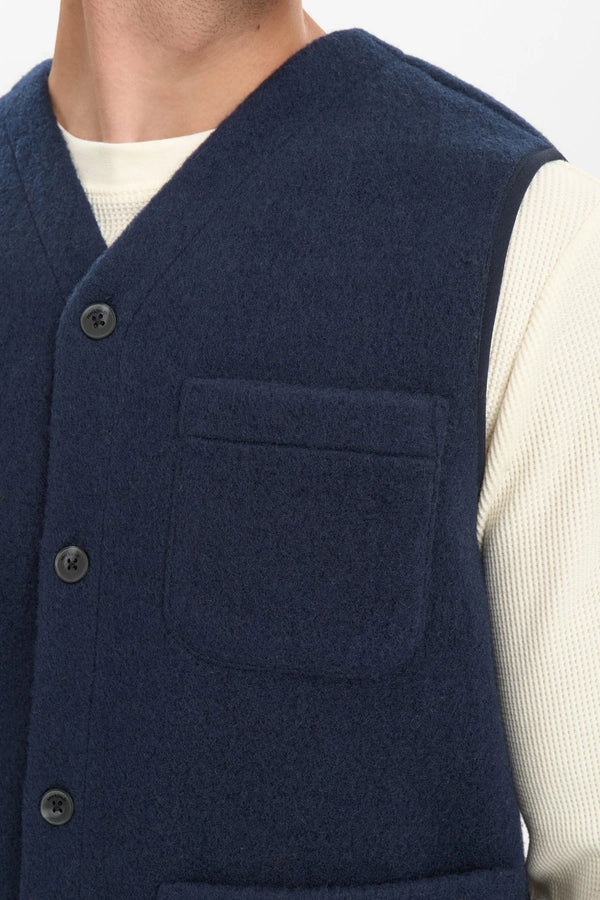 GILET IN LANA BOLLITA - ANERKJENDT