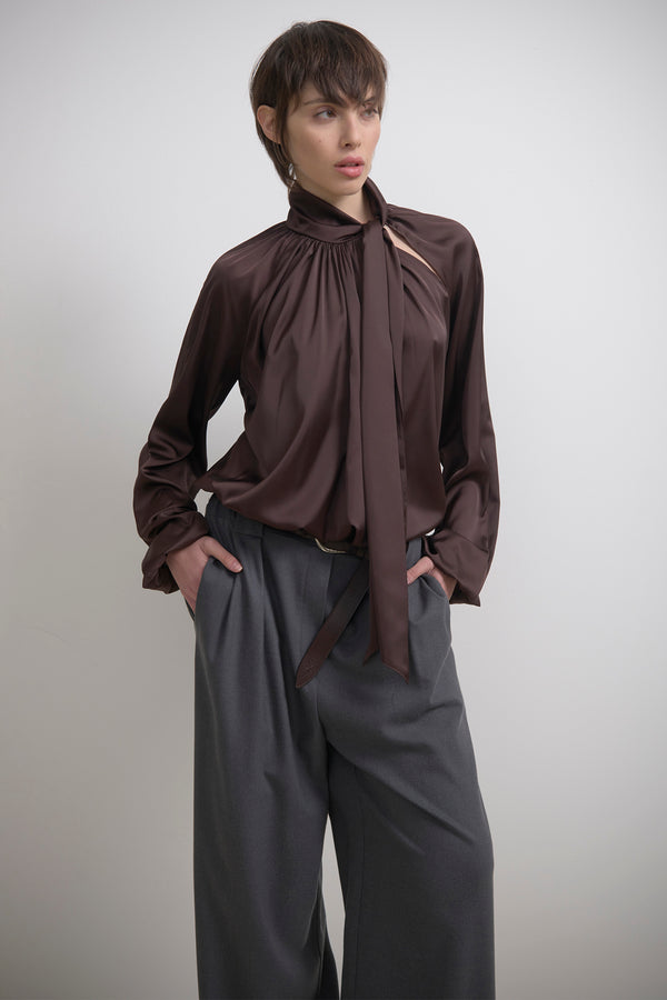 PANTALONI AMPI CON COULISSE MÉLANGE - SO ALLURE