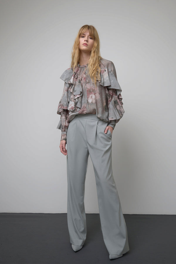 BLUSA IN VISCOSA CON STAMPA FLOREALE - SO ALLURE