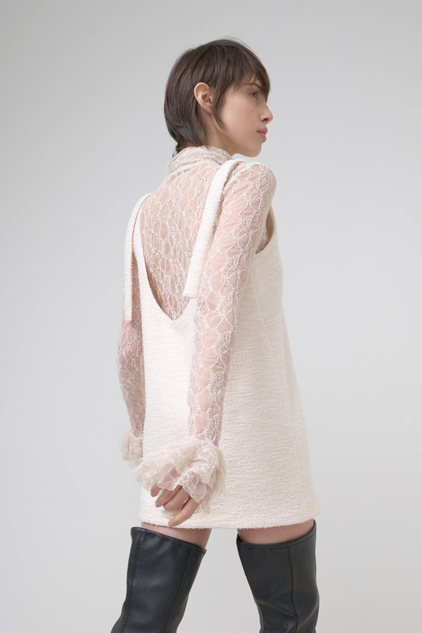 BLUSA A COLLO ALTO IN PIZZO - SO ALLURE