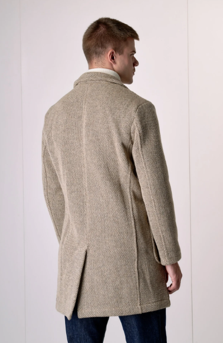 CAPPOTTO MONOPETTO CON FODERA INTERNA E POCHETTE IN TESSUTO - V2