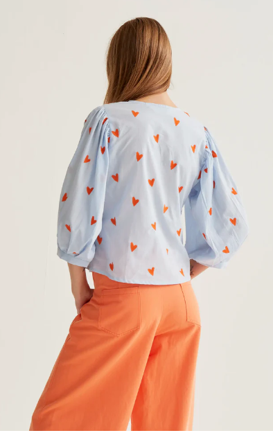 CAMICIA CON CUORI RICAMATI - COMPANIA FANTASTICA