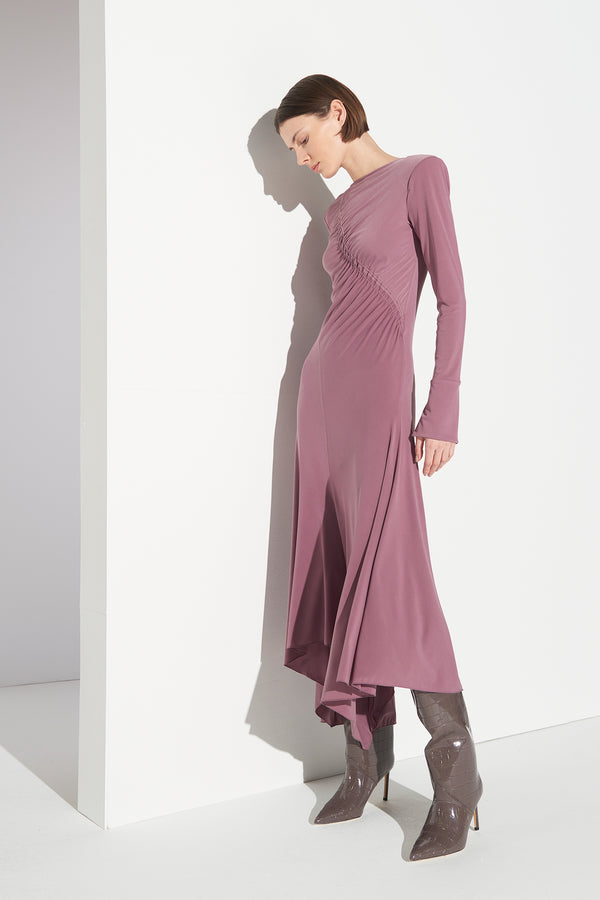 ABITO MIDI ASIMMETRICO IN JERSEY - SO ALLURE
