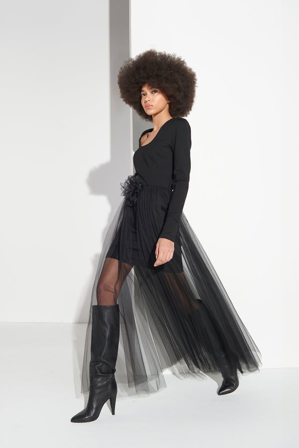 ABITO PUNTO MILANO A TUBINO E GONNA IN TULLE - SO ALLURE