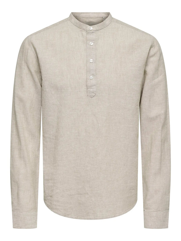 CAMICIA MISTO LINO MANICA LUNGA - ONLY&SONS