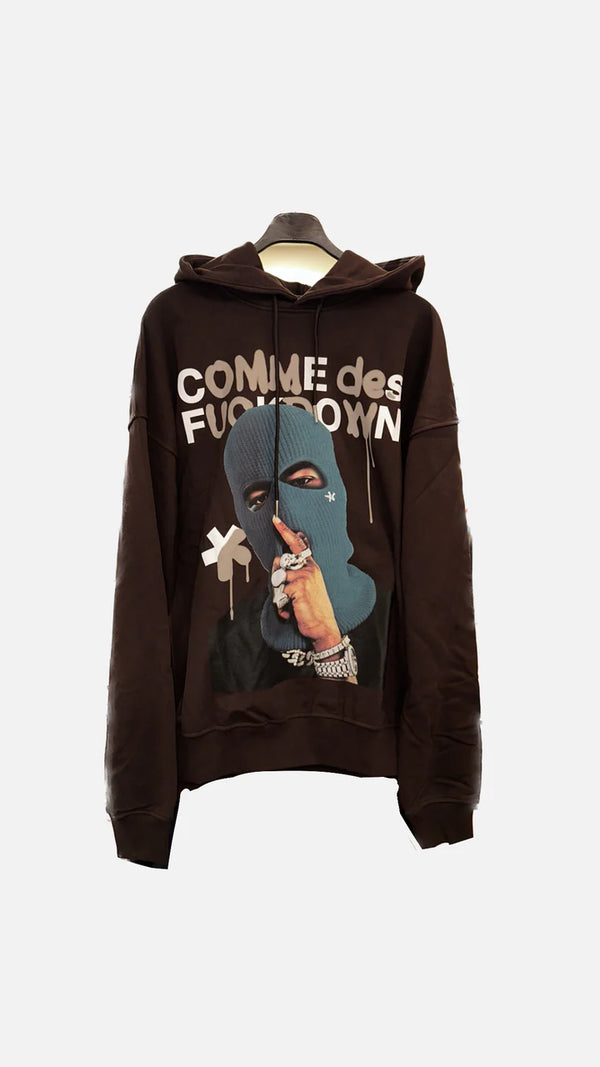 FELPA CON STAMPA PASSAMONTAGNA - COMME DES FUCKDOWN