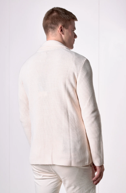 GIACCA MONOPETTO OCCHIO DI PERNICE CON POCHETTE IN TESSUTO - V2