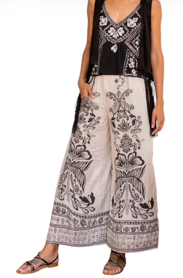 PANTALONE MODELLO PALAZZO IN FANTASIA - PAHIESA