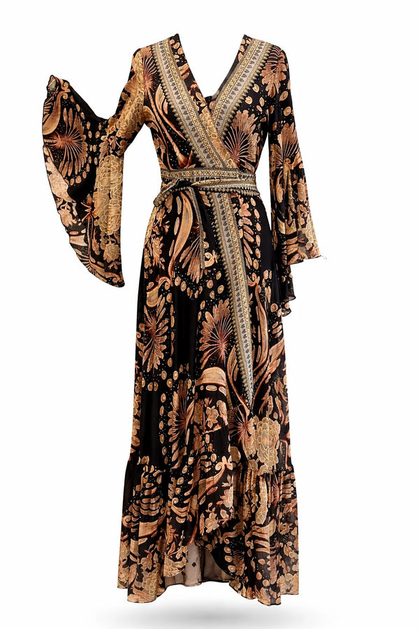 ABITO KIMONO CON MANICA SVASATA - PAHIESA