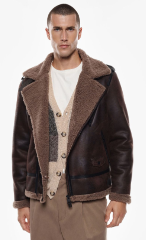 GIUBBOTTO IN ECOPELLE CON FODERA ECO MONTONE - IMPERIAL