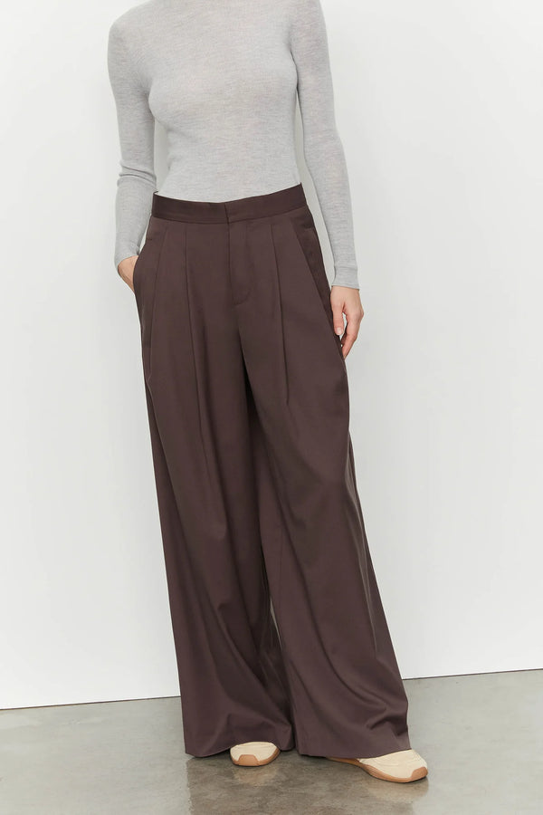 PANTALONI LARGHI SARTORIA CON PIEGHE - ISABELLE BLANCHE