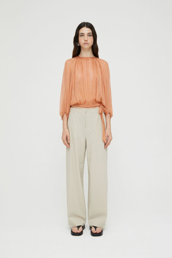 BLUSA IN SETA CON FOULARD - ISABELLE BLANCHE