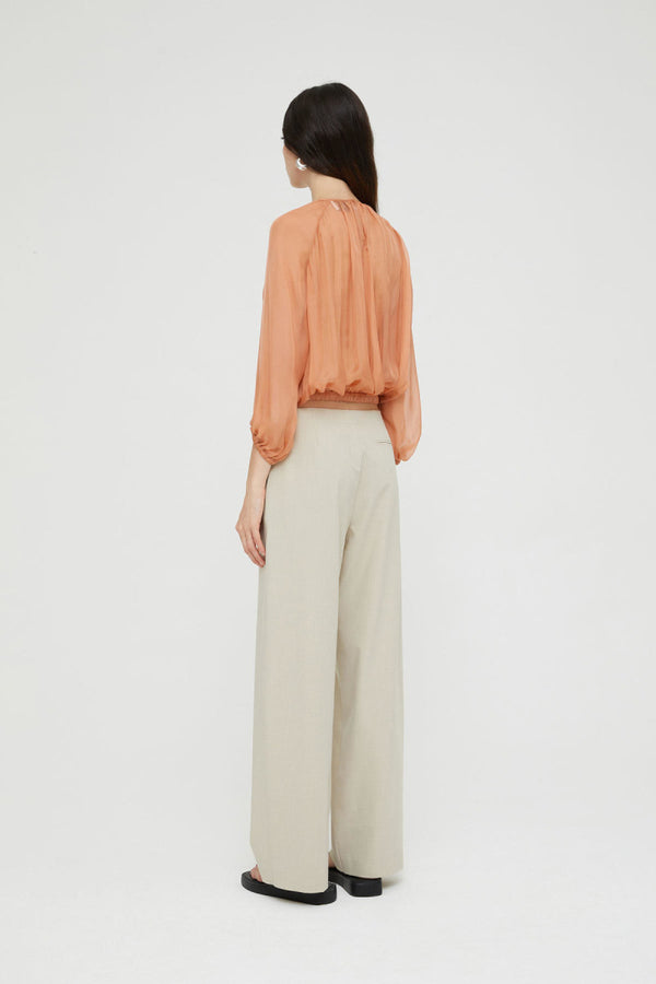 BLUSA IN SETA CON FOULARD - ISABELLE BLANCHE