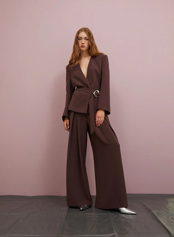 BLAZER SLIM CON CINTURA - ISABELLE BLANCHE