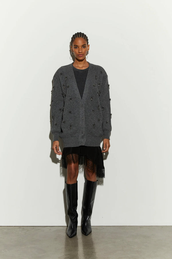 CARDIGAN CON RICAMI GIOIELLO - ISABELLE BLANCHE