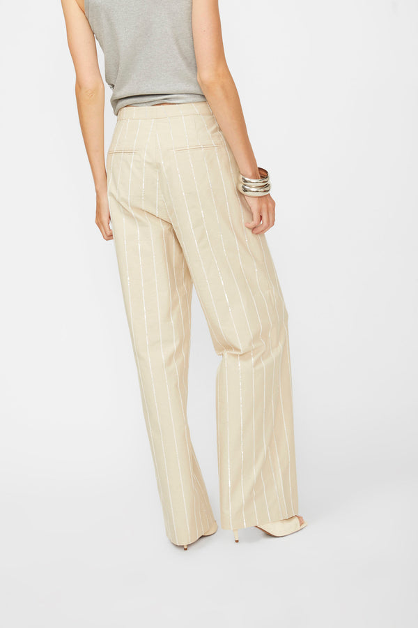 PANTALONE SARTORIALE CON PAILLETTES - ISABELLE BLANCHE